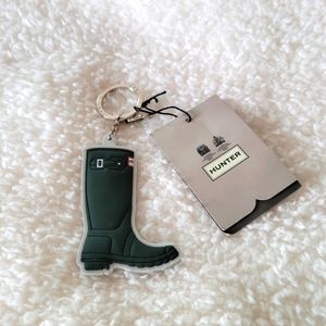 Hunter boots green rubber keychain